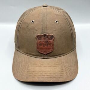 Polo‎ Ralph Lauren Hat Cap Green Oilcloth Wax RL Guide Leather Sportsman Guide